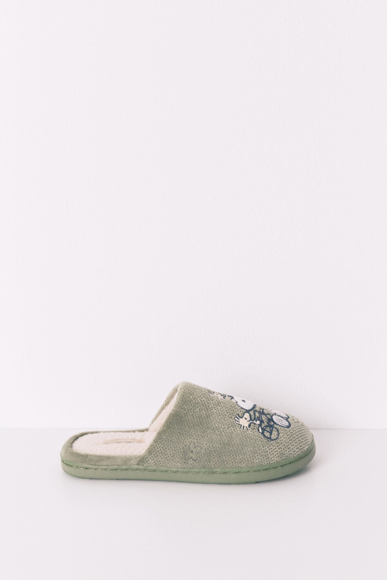 Women Secret_Dark Khaki_Snoopy Dark Khaki Slippers_4992528_91_04