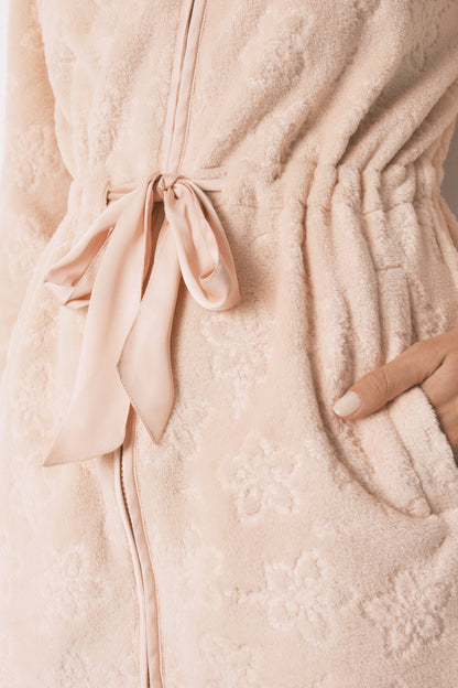 Women Secret_Orange_Orange Floral Fleece Midi Robe_3142297_64_04