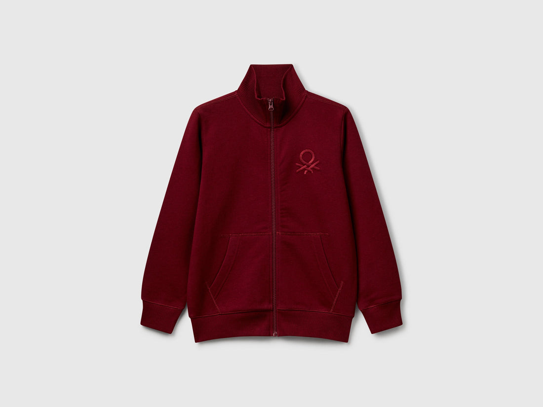 Beneton_Pure Cotton Sweatshirt with Zipper_3J68C501B_129_01