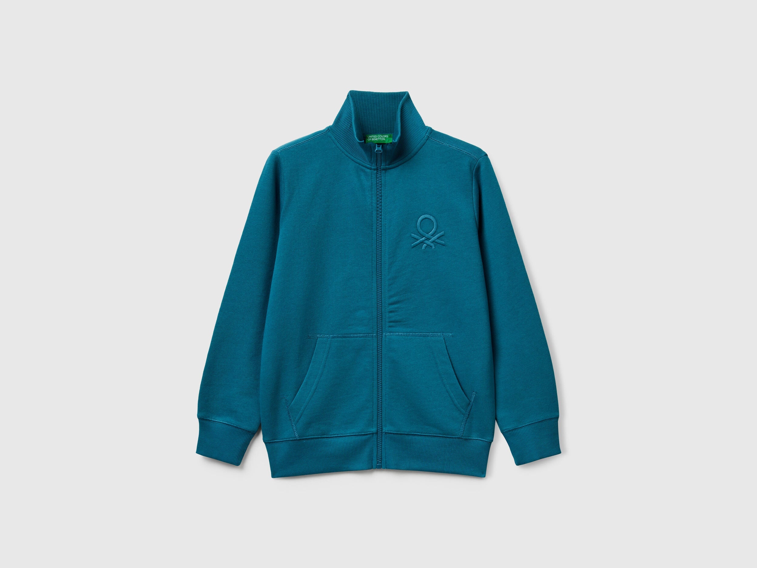 Beneton_Pure Cotton Sweatshirt with Zipper_3J68C501B_3C5_01