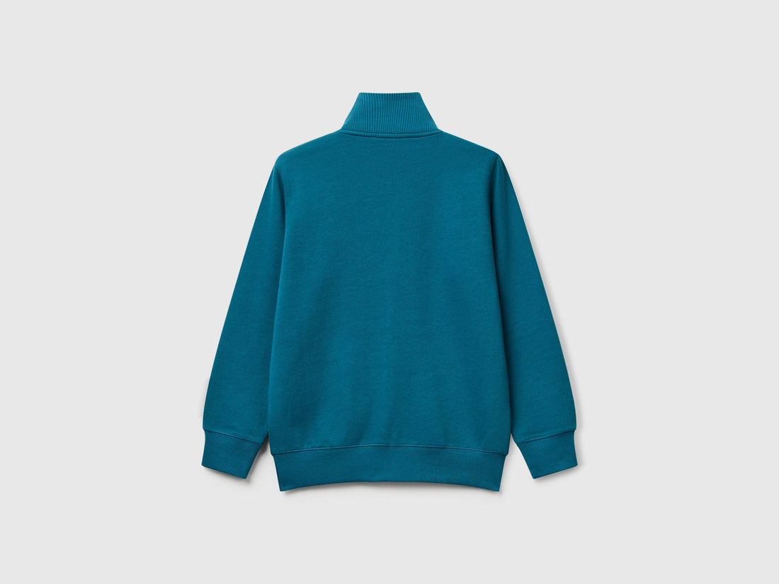 Beneton_Pure Cotton Sweatshirt with Zipper_3J68C501B_3C5_02
