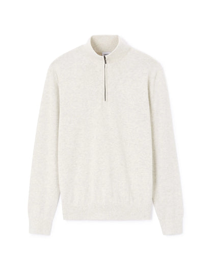 Celio_Off White Mel_100% Cotton Trucker Neck Sweater_GECOTONT_OFF WHITE MEL_04