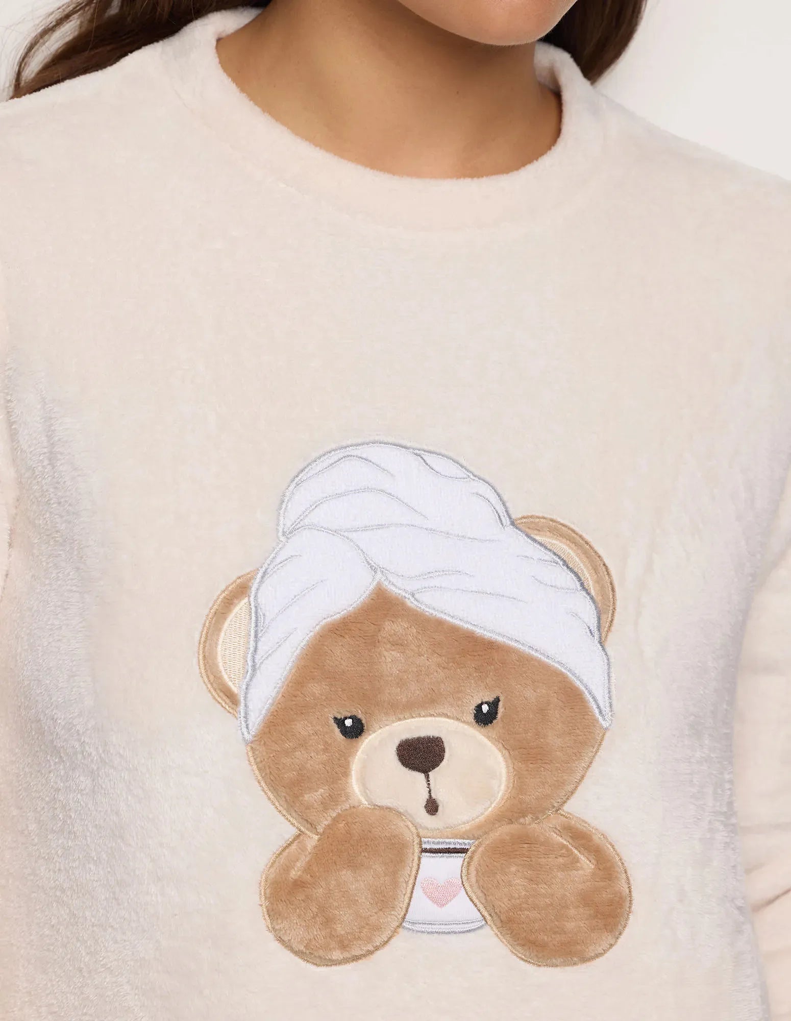 Yamamay_Almond_Long Pajamas Ð Teddy Spa Time_PPLD183008_244_04