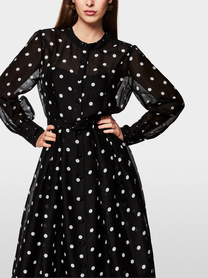 Marc Main_Long Silk and Linen Polka Dot Dress_ZG 21.01 W05_910_06